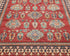 12 Feet Red Kazak Afghan Hand Knotted Wool Runner Rug